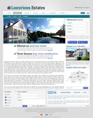 Website Luxorious Estate Design Study