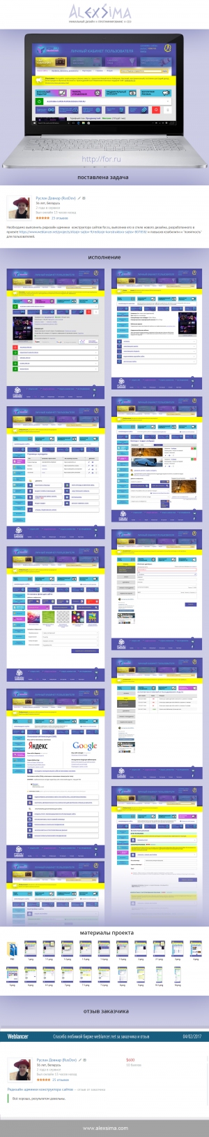 For.ru - Admin Panel 2017